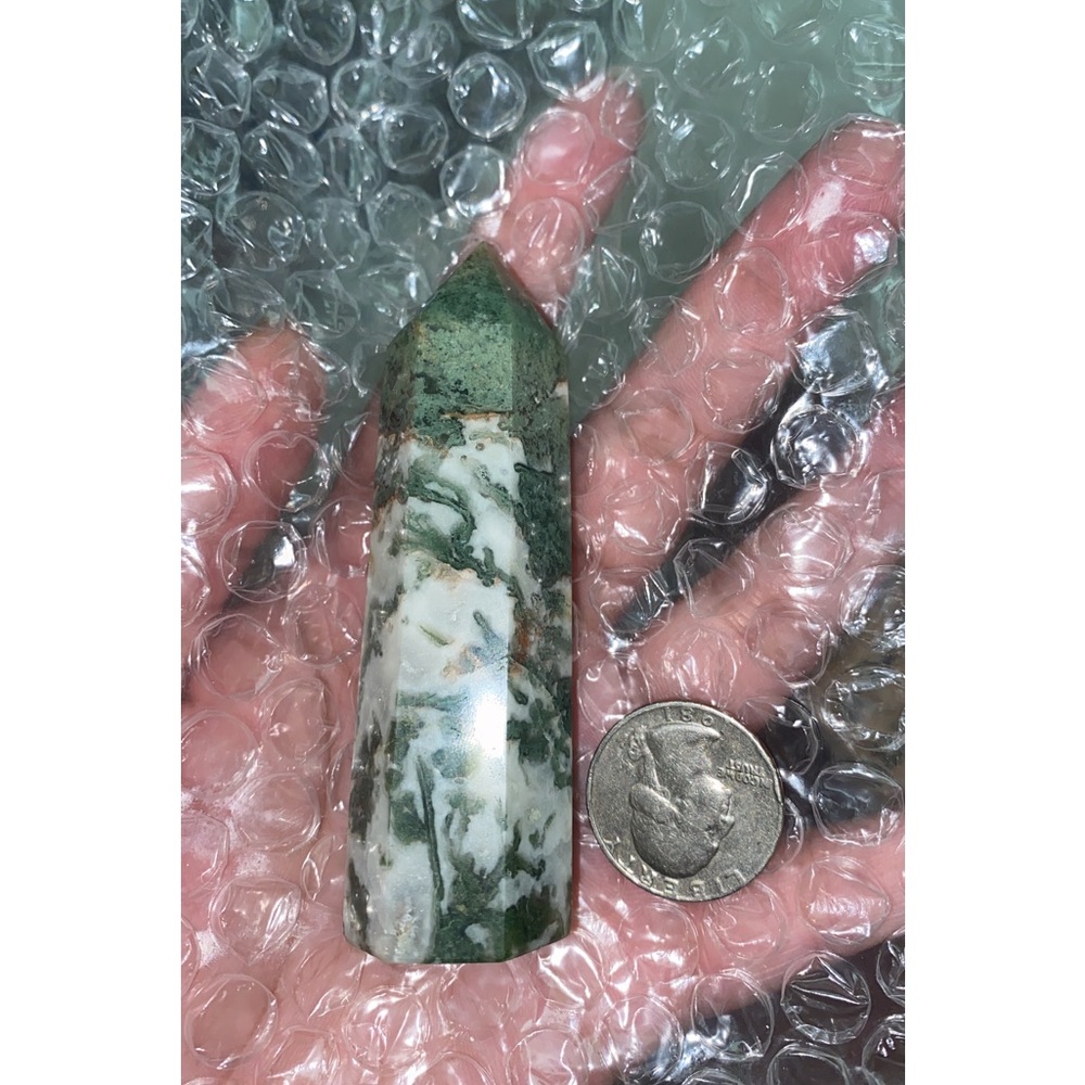 Moss agate druzy